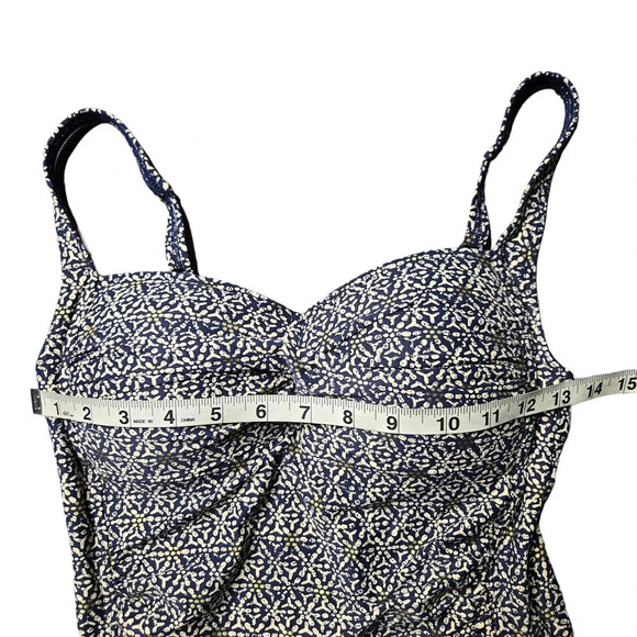 Niptuck Swim Ruched Gold/Navy Swimsuit - Picture 4 of 8